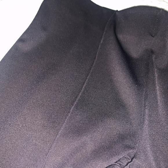Peach nylon spandex black flare pants. NWOT - Picture 4 of 5